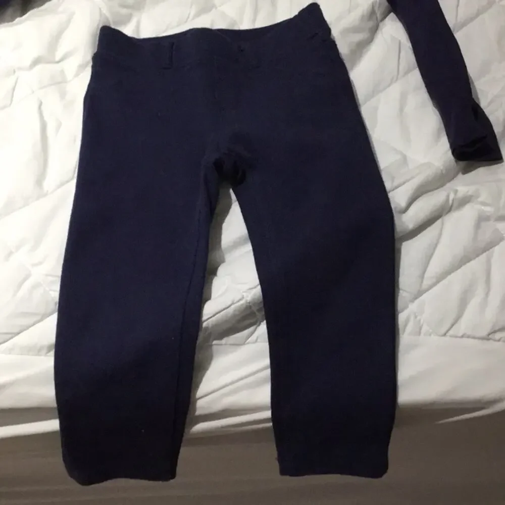 Blue snowflake outfit 18-24 m pants 2T top worn 1x